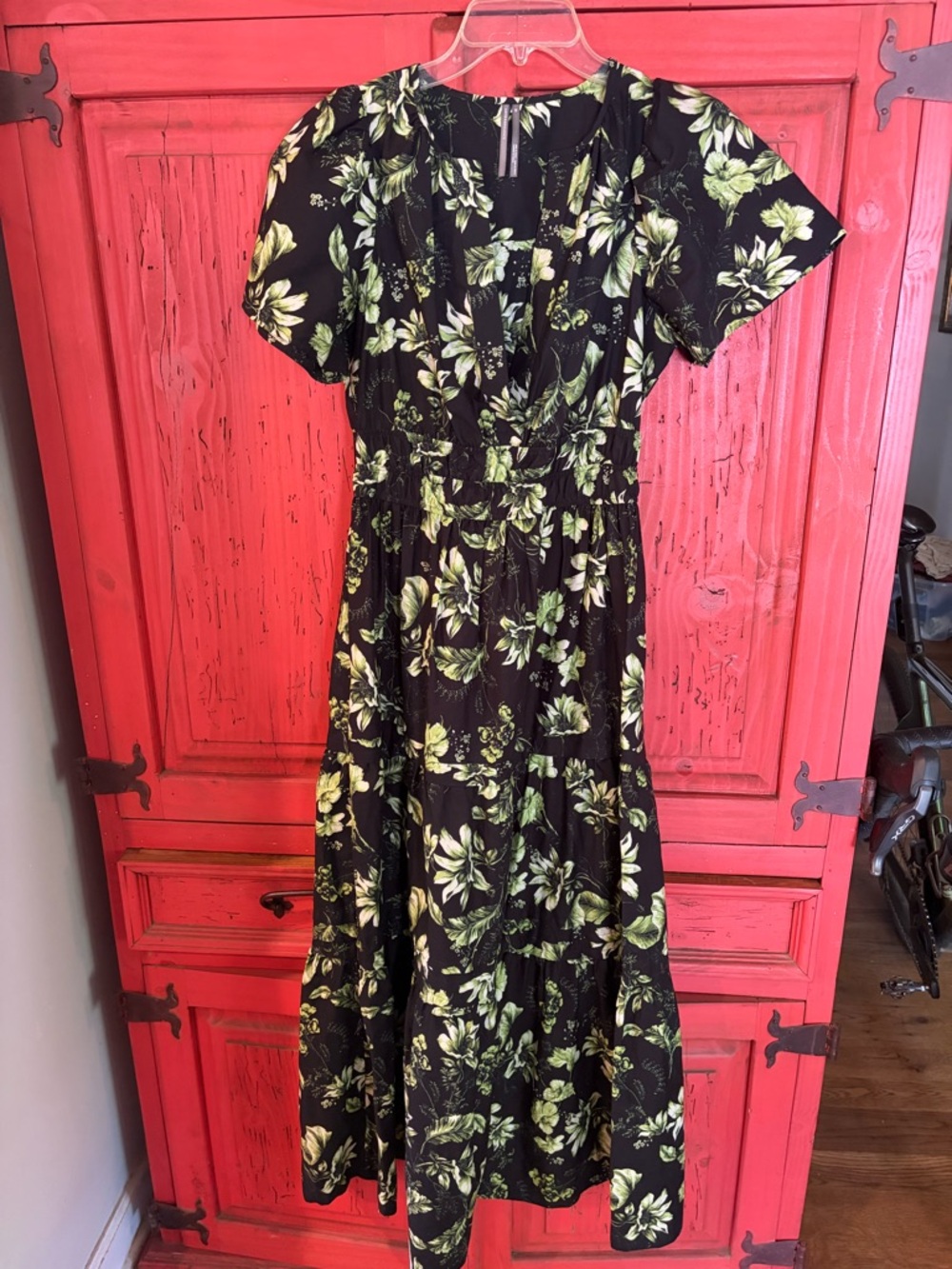 Anthropologie Somerset Maxi Dress XS Green Black Floral - Picture 4 of 8